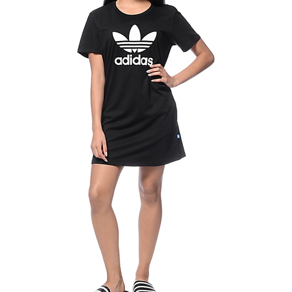 adidas Dresses & Skirts - DISCOUNTED SHIPPING Adidas Trefoil t-shirt dress